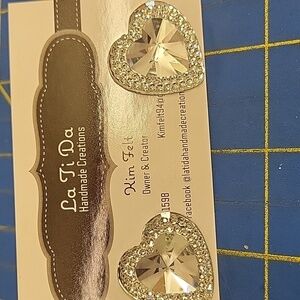 Heart Diamond Faux Earrings